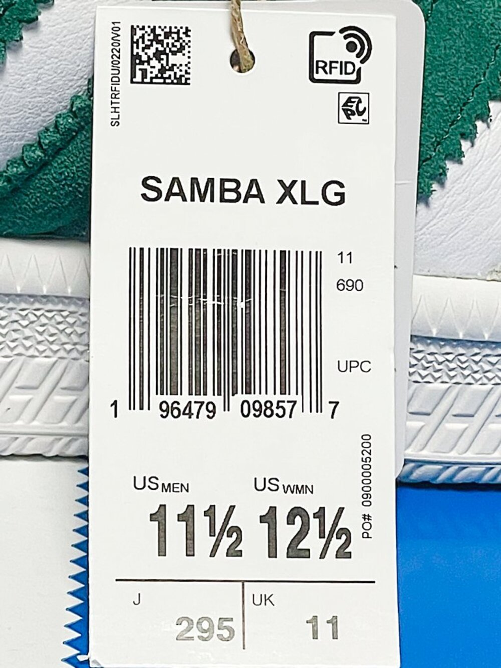 adidas Samba XLG Sneakers White Green Leather Suede NWT Men’s 11.5 - Picture 7 of 9